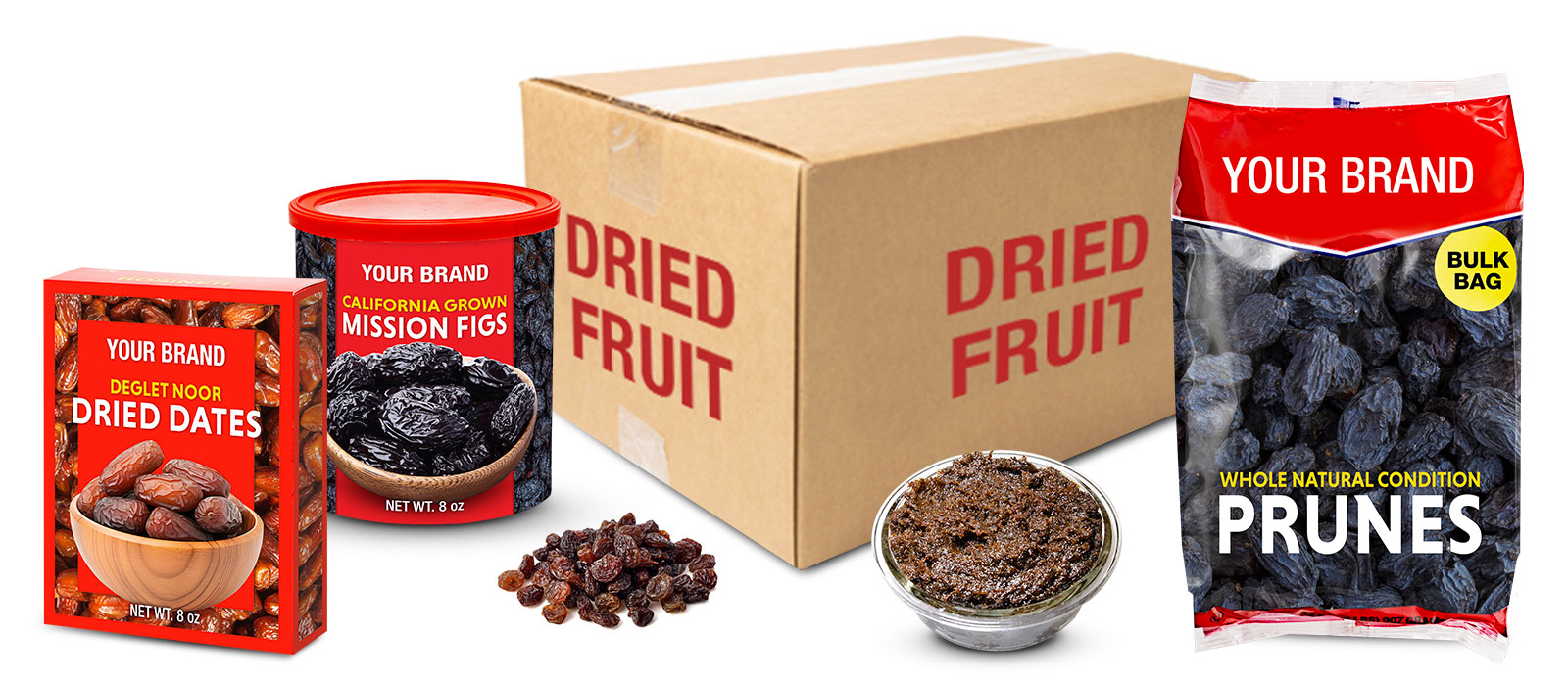 Del Rey Packing Private Label Capabilities. Dried Fruit, Fruit Paste, Fruit Juice Concentrate.